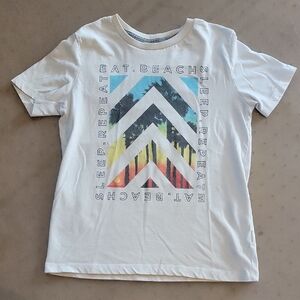 Old Navy Sz 10-12 White Graphic Kids T-Shirt